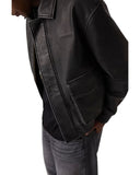 Guess Jeans Ανδρικό Μπουφάν Faux Leather M6BL71K7176-FJG4 Μαύρο