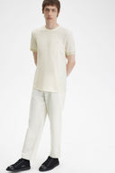 Fred Perry Ανδρική Μπλούζα Striped Cuff Pique T-Shirt M7707-560 Εκρού