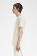Fred Perry Ανδρική Μπλούζα Striped Cuff Pique T-Shirt M7707-560 Εκρού