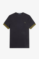 Fred Perry Ανδρική Μπλούζα Striped Cuff Pique T-Shirt M7707-R88 Μαύρο