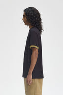 Fred Perry Ανδρική Μπλούζα Striped Cuff Pique T-Shirt M7707-R88 Μαύρο