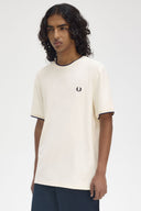 Fred Perry Ανδρική Μπλούζα Crepe Piqué T-Shirt M8585-560 Εκρού
