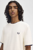 Fred Perry Ανδρική Μπλούζα Crepe Piqué T-Shirt M8585-560 Εκρού