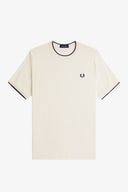 Fred Perry Ανδρική Μπλούζα Crepe Piqué T-Shirt M8585-560 Εκρού
