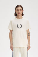 Fred Perry Ανδρική Μπλούζα Textured Laurel Wreath T-Shirt M8587-560 Εκρού