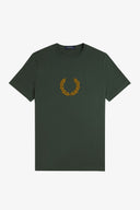 Fred Perry Ανδρική Μπλούζα Textured Laurel Wreath T-Shirt M8587-X89 Πράσινο