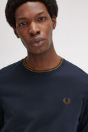 Fred Perry Ανδρική Μακρυμάνικη Μπλούζα  Twin Tipped T-Shirt M9602-M68 Μπλε