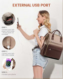 Γυναικείο Σακίδιο με USB Lovevook 15,6'' MB2146 brown