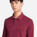 Timberland Ανδρική Μπλούζα Ls Millers River Pique Polo TB0A6VD2648 Μπορντό