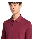 Timberland Ανδρικό Μακρυμάνικο Polo Millers River TB0A6VD2648 Μπορντό