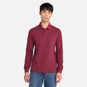 Timberland Ανδρική Μπλούζα Ls Millers River Pique Polo TB0A6VD2648 Μπορντό
