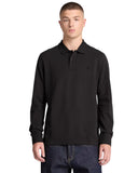 Timberland Ανδρικό Polo Μακρυμάνικο Millers River Pique TBC0YHBE001 Μαύρο