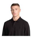 Timberland Ανδρικό Polo Μακρυμάνικο Millers River Pique TBC0YHBE001 Μαύρο