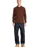 Timberland Ανδρικό Polo Μακρυμάνικο Millers River Pique TBC0YHBEAJD Καφέ