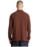 Timberland Ανδρικό Polo Μακρυμάνικο Millers River Pique TBC0YHBEAJD Καφέ