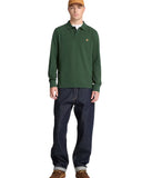 Timberland Ανδρικό Polo Μακρυμάνικο Millers River Pique TBC0YHBE398 Πράσινο
