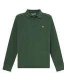 Timberland Ανδρικό Polo Μακρυμάνικο Millers River Pique TBC0YHBE398 Πράσινο