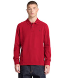 Timberland Ανδρικό Polo Μακρυμάνικο Millers River Pique TBC0YHBEAI7 Κόκκινο