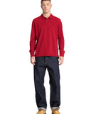 Timberland Ανδρικό Polo Μακρυμάνικο Millers River Pique TBC0YHBEAI7 Κόκκινο