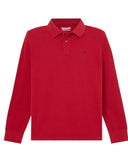 Timberland Ανδρικό Polo Μακρυμάνικο Millers River Pique TBC0YHBEAI7 Κόκκινο