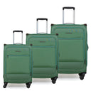Βαλίτσες Υφασμάτινες Newcom N1510 σετ τριάδα 55x39x22 cm + 71x45x27,5 cm + 83x50x31 cm green