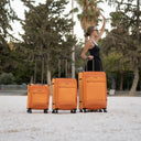 Βαλίτσες Υφασμάτινες Newcom N1510 σετ τριάδα 55x39x22 cm + 71x45x27,5 cm + 83x50x31 cm orange