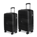 Βαλίτσες ελαφριές μεσαία μεγάλη Newcom (PP) N1594 64x25x43,5 cm + 73x29x48 cm μαύρο