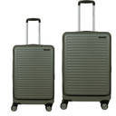 Βαλίτσες σετ Newcom N1605 (ABS+PC) μικρή μεσαία 55x23,5x34 cm + 67x27x45 cm green