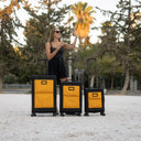 Βαλίτσες Υφασμάτινες Newcom N1618 σετ τριάδα 45x34,5x18 cm + 58x39,5x19,5 cm + 69x44,5x22,5 cm yellow