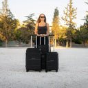 Βαλίτσα σκληρή Newcom N1595 (PP) (σετ 3 τεμαχίων) 55,5x23x34,5 cm + 66x25,5x43x5 cm + 75,5x29,5x45,5 cm μαύρο