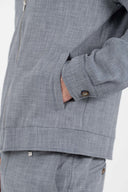 Vittorio Ανδρικό Πουκάμισο Overshirt 300-25-PARMA Indigo Ραφ