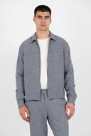 Vittorio Ανδρικό Πουκάμισο Overshirt 300-25-PARMA Indigo Ραφ