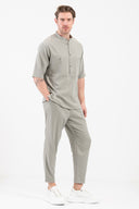 Vittorio Ανδρικό Πουκάμισο Overshirt Vittorio 300-25-PORTO Grey Γκρι