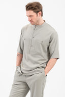 Vittorio Ανδρικό Πουκάμισο Overshirt Vittorio 300-25-PORTO Grey Γκρι
