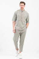 Vittorio Ανδρικό Πουκάμισο Overshirt Vittorio 300-25-PORTO Grey Γκρι