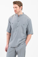 Vittorio Ανδρικό Πουκάμισο Overshirt Vittorio 300-25-PORTO Sky Γκρι Μπλε