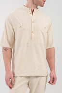 Vittorio Ανδρικό Πουκάμισο Overshirt Vittorio 300-25-PORTO Stone Μπεζ