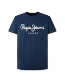 Pepe Jeans Ανδρικό T-shirt Original Stretch PM508210-595 Μπλε