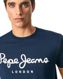 Pepe Jeans Ανδρικό T-shirt Original Stretch PM508210-595 Μπλε