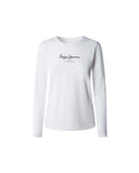 Pepe Jeans Γυναικεία Μπλούζα Μακρυμάνικη New Virginia PL505203-800 Λευκό