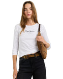 Pepe Jeans Γυναικεία Μπλούζα Μακρυμάνικη New Virginia PL505203-800 Λευκό