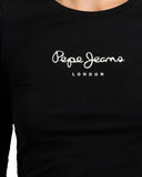 Pepe Jeans Γυναικεία Μπλούζα Μακρυμάνικη New Virginia PL505203-999 Μαύρο