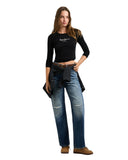 Pepe Jeans Γυναικεία Μπλούζα Μακρυμάνικη New Virginia PL505203-999 Μαύρο