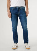 Pepe Jeans Παντελόνι Ανδρικό Slim Fit Mid-Rise Jeans Track PM2073895AG-000 Μπλε