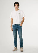 Pepe Jeans Παντελόνι Ανδρικό Slim Fit Mid-Rise Jeans Track PM2073898AE-000 Μπλε