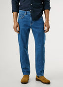 Pepe Jeans Παντελόνι Ανδρικό Straight Fit Mid-Rise Jeans Cash PM20839584CB2 Μπλε