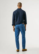 Pepe Jeans Παντελόνι Ανδρικό Straight Fit Mid-Rise Jeans Cash PM20839584CB2 Μπλε