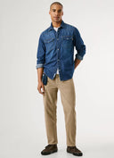 Pepe Jeans  Ανδρικό Παντελόνι Five Pockets Corduroy PM2100016 -836 Μπεζ