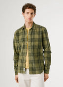 Pepe Jeans Ανδρικό Πουκάμισο Κοτλέ Caster PM3090833-679 Χακί