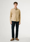 Pepe Jeans Ανδρικό Πουκάμισο Κοτλέ Clayton PM3090844-836 Μπεζ